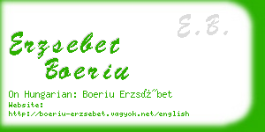 erzsebet boeriu business card